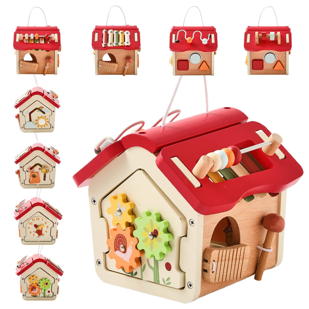 Amazon Baby Early Education Educational Wooden Toys Stacked Rocket Boys and Girls House Castle Mating Toys