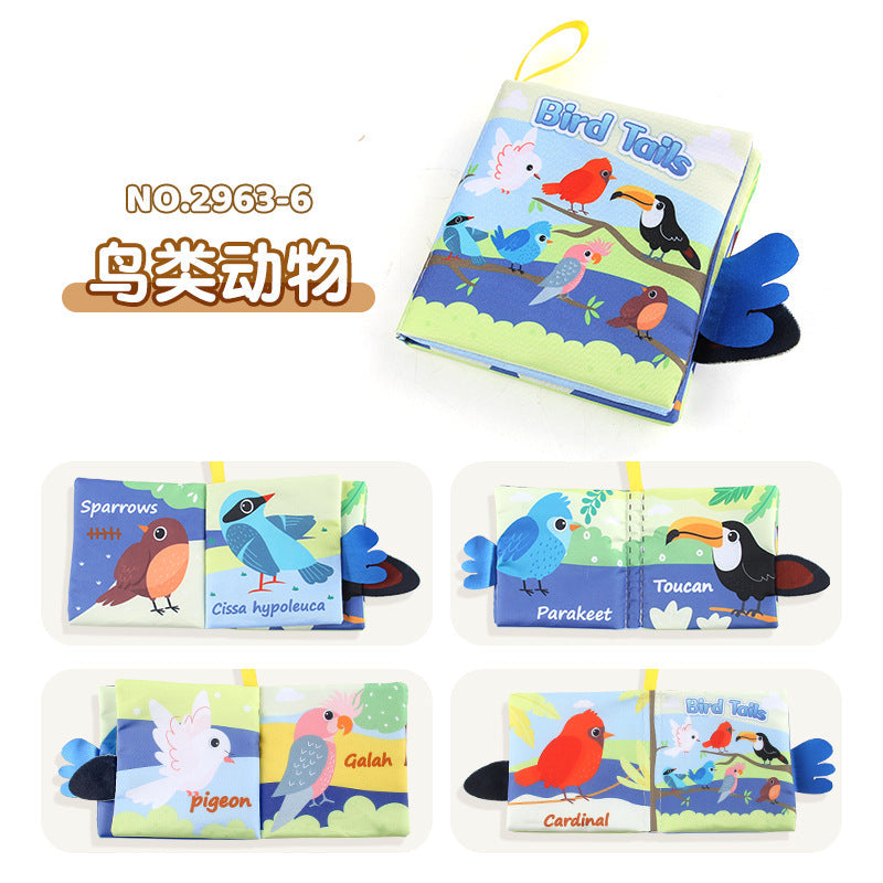 SOURCE manufacturer 4-Page 8-side cross-border baby cloth book tearable early education educational baby cloth book Science and Education toys