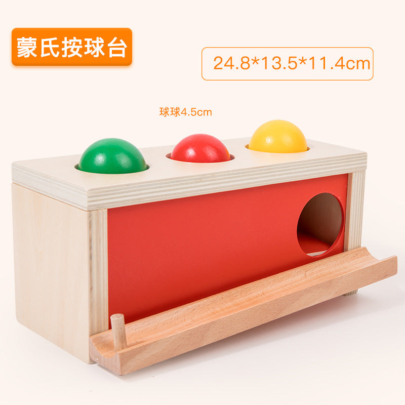 Montessori Teaching Aids Wooden Drawer Box Textile Drum Press Ball Table Early Education Toy Set Montessori Early Education Toy Set