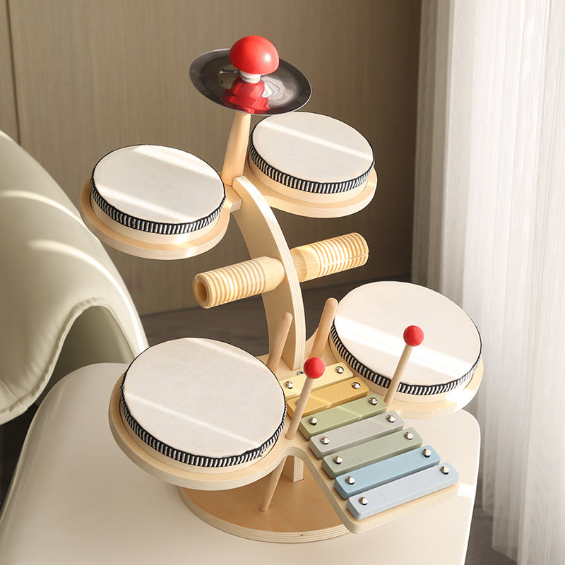 Cross-border children's wooden Orff music percussion instrument percussion instrument percussion instrument percussion Gong baby hand drum educational toy