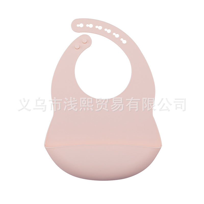 Nordic style waterproof silicone mouthpiece baby silicone bib baby feeding bag children bib mouthpiece wholesale