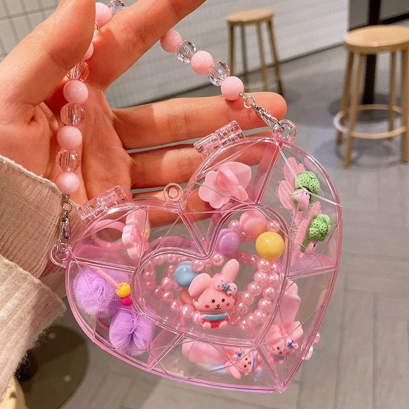Children's jewelry baby cartoon cute fruit pendant bracelet suit birthday gift box in stock wholesale