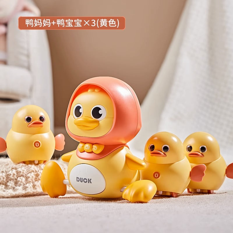 Children’s Walking Wobble Chick Set (June 1st Gift) — Electric Moving Duck & Shaking Chicks, Wiggle-Tail Toy for Toddlers