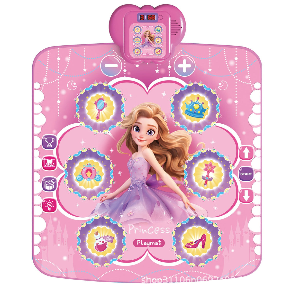Cross-Border New Model Bluetooth Light-Up Children's Dance Mat, Home-Use Foot-Operated Music Mat, Baby Outdoor Exercise Early Education Toy