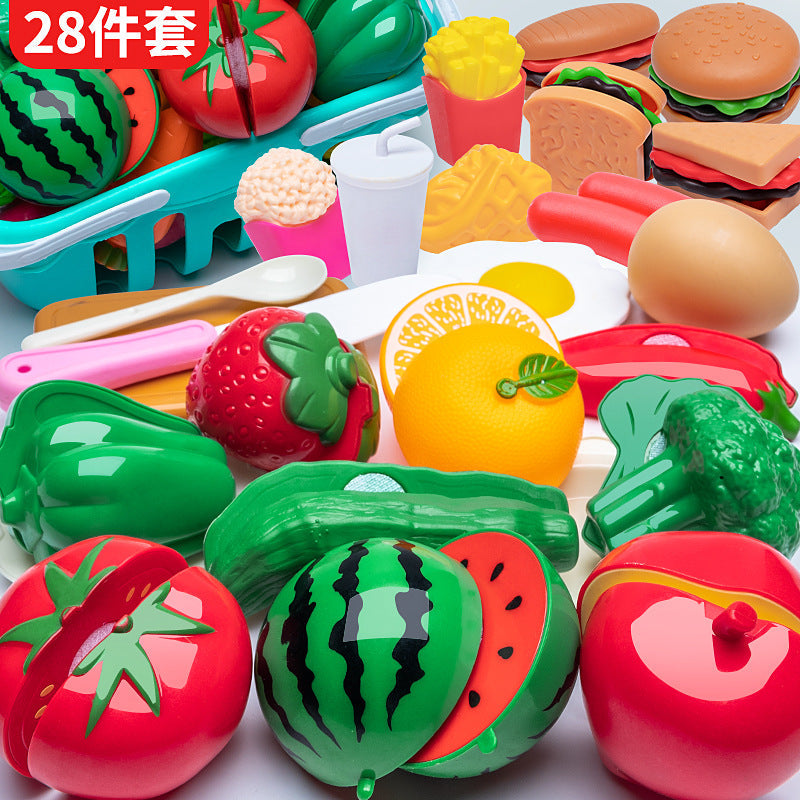 Cutting and Chewing Toy Vegetable Simulation for Children, Peelable Large Fruit for Babies and Toddlers to Chew on