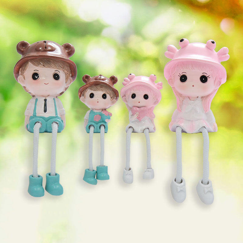 Cross-border couple hanging feet doll home decoration resin crafts decoration four family gift girlfriends Qixi
