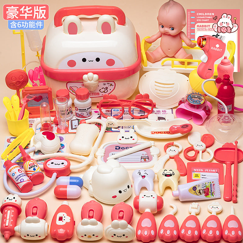 Play Doctor Toy Set for Children, Medical Toys for Girls, Stethoscope, Doctoring, Nurse Role Play, Injection Game