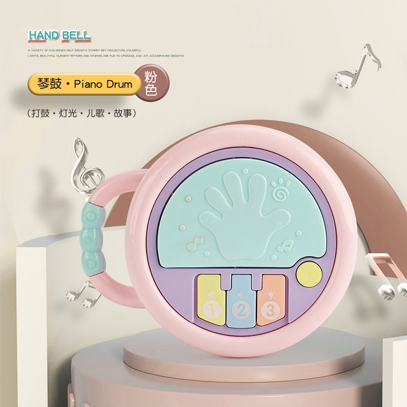 Fun Infant Toys Educational Early Education Baby Soothing Artifact Music Story Grasping Training Hand Drum Rattle