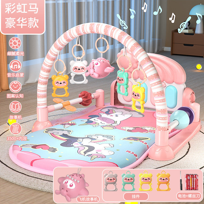 Baby Pedal Piano Toy Fitness Stand Early Education Educational Toy for Boys and Girls 0-3 Years Old Gift for Bouncing Babies