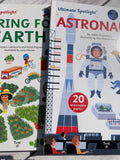 Square-Octavo Children’s 3D Early Learning Cognition & Science Hands-On Book: Space Excavator Tools Cardboard Toy Picture Book