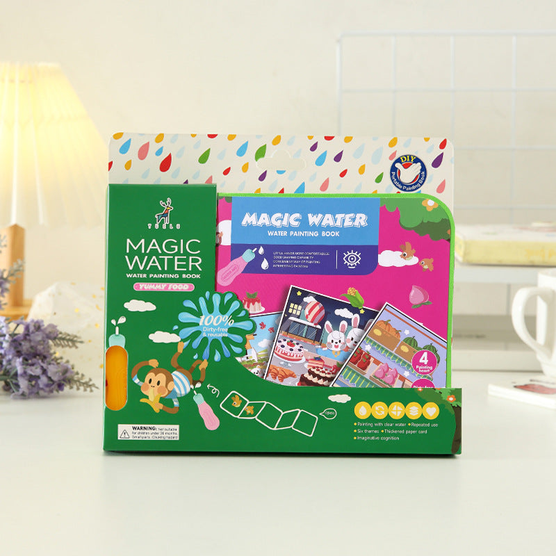 Yuyulu Yuelu Picture Book Kindergarten Coloring Magical Water Painting Book Set Kidsren's Graffiti Water Kidsren's Gift Toys