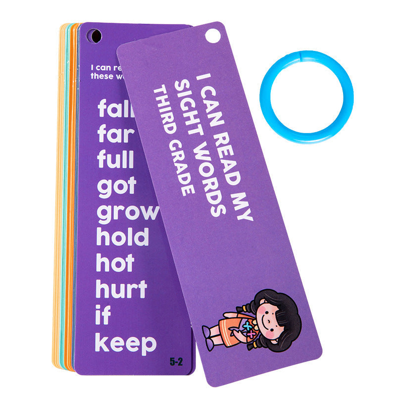 Cross-border New English Words High Frequency Words Cognitive Card Flash Card English Early Education Teaching Aware Learning Card Training Teaching Aware