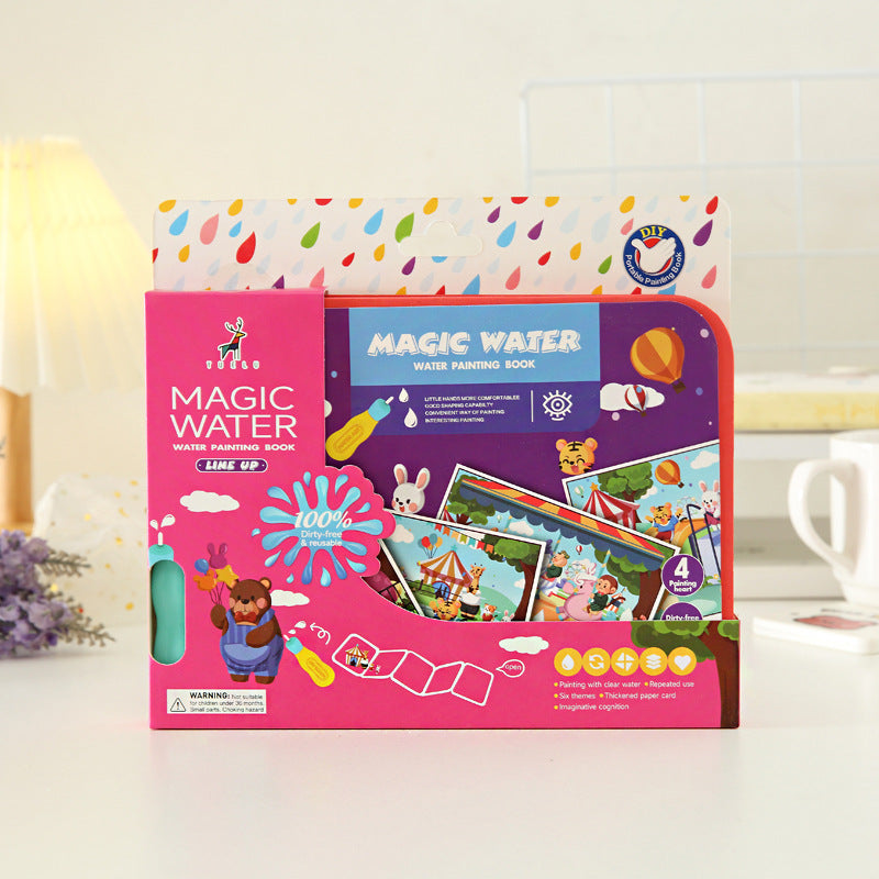 Yuyulu Yuelu Picture Book Kindergarten Coloring Magical Water Painting Book Set Kidsren's Graffiti Water Kidsren's Gift Toys