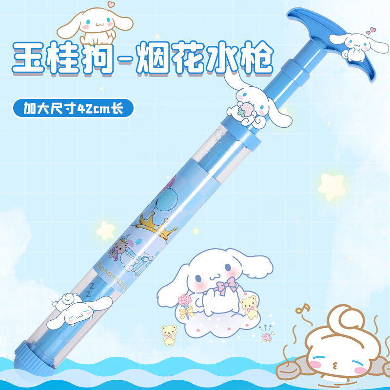 Fireworks Water Gun Sanrio Water Spray Kidsren's Rafting Outdoor Fireworks Sprinkler Water Gun Pull-Out Water Fight Play