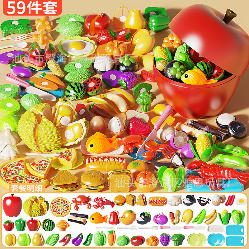 Cutting and Chewing Toy Vegetable Simulation for Children, Peelable Large Fruit for Babies and Toddlers to Chew on