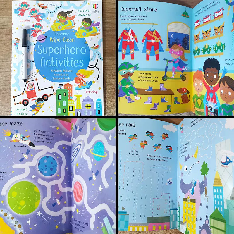 Erasable and reusable English learning workbook