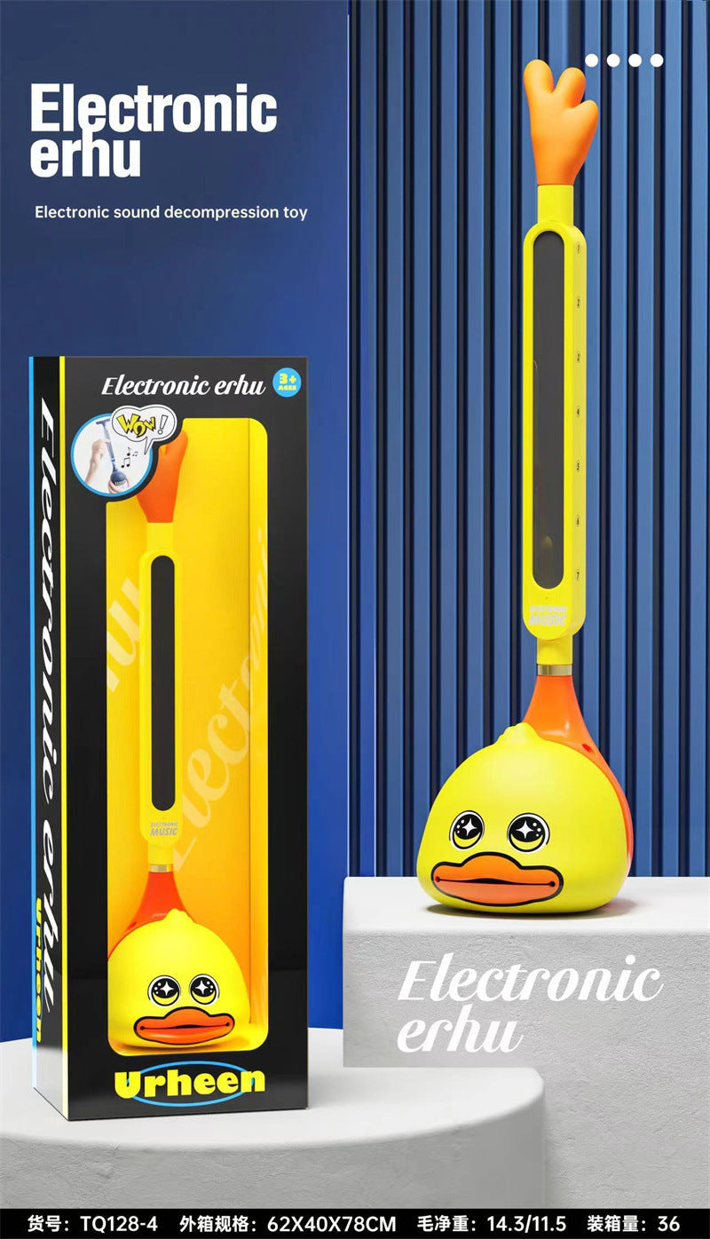 Cross-Border Popular Electronic Guitar Erhu Children's Musical Instrument Tadpole Note Creative Electronic Magic Sound Internet Celebrity Same Toy