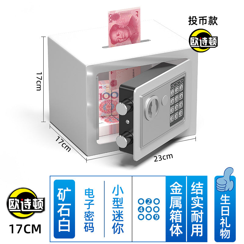 Metal Piggy Bank Safe Home Safe Mini Small Kidsren's Password Anti-theft Piggy Bank Birthday Gift