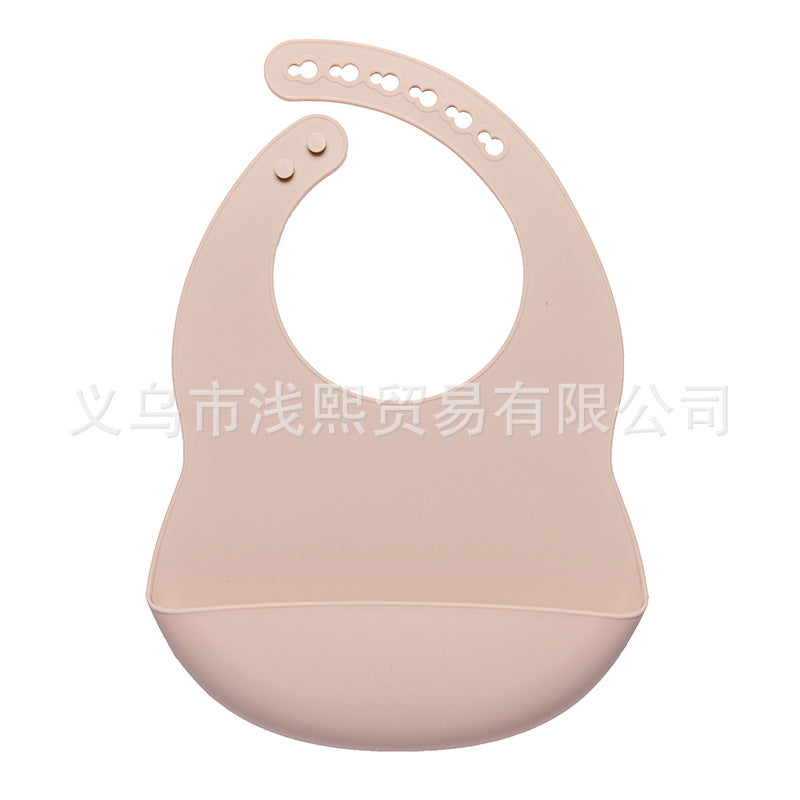 Nordic style waterproof silicone mouthpiece baby silicone bib baby feeding bag children bib mouthpiece wholesale
