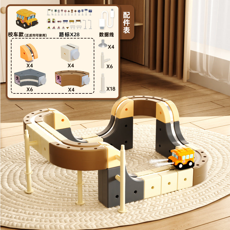 Variety of Magnetic Track Cars, Kidsren's Educational Toys, Building Blocks, Boys' Anti-Gravity Magnetic Suspension Train Track Toys