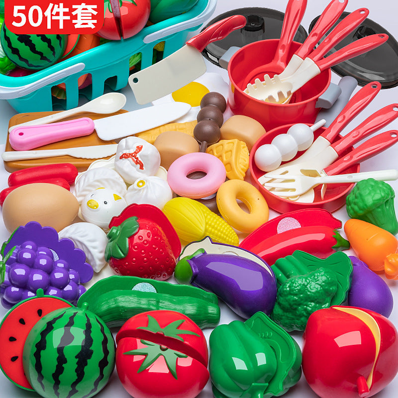 Cutting and Chewing Toy Vegetable Simulation for Children, Peelable Large Fruit for Babies and Toddlers to Chew on