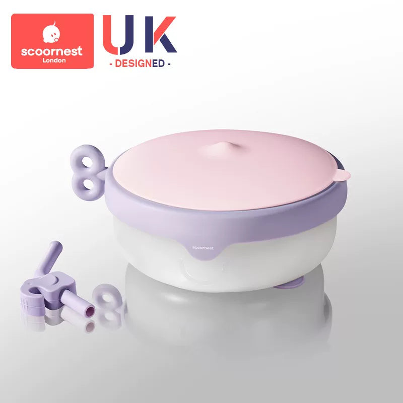 Kechao baby insulated bowl, baby food bowl, infant water-filled bowl, baby plate, suction cup bowl,