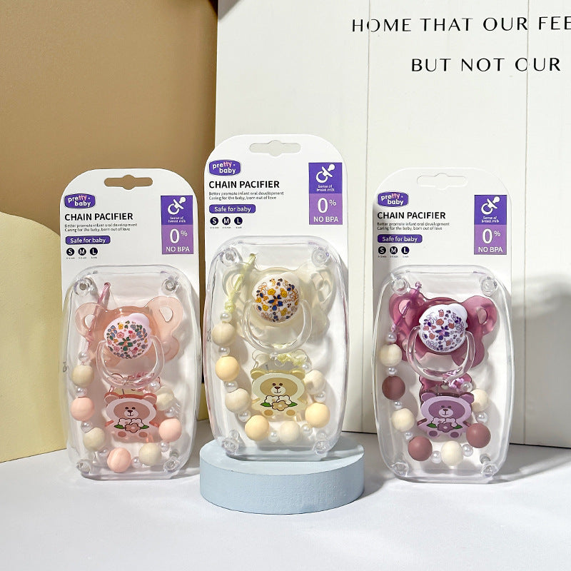New Baby Pacifier, Super Soft, Imitating Breast Milk, Food-Grade Silicone Teether, Baby Teething Toy, Foreign Trade Wholesale