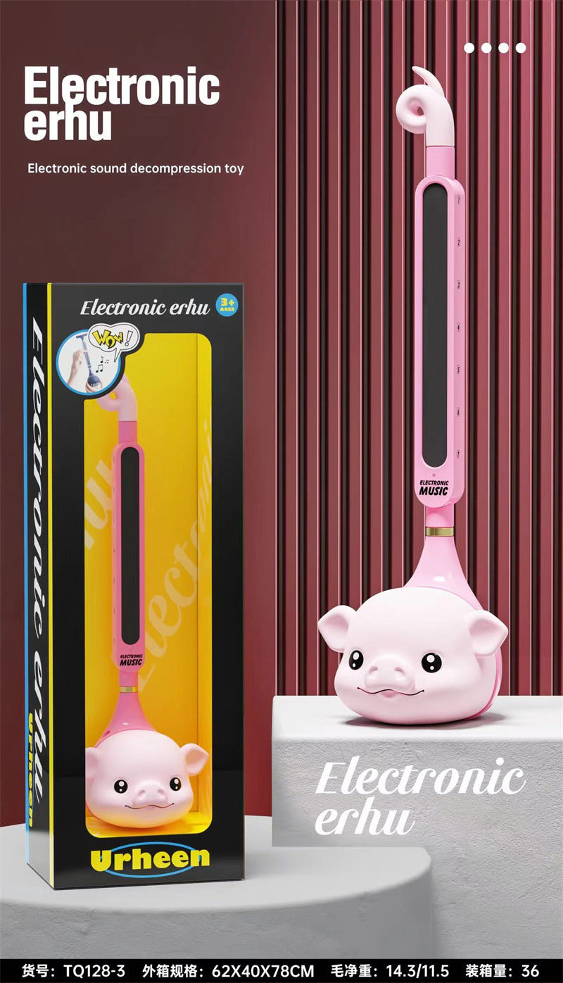 Cross-Border Popular Electronic Guitar Erhu Children's Musical Instrument Tadpole Note Creative Electronic Magic Sound Internet Celebrity Same Toy