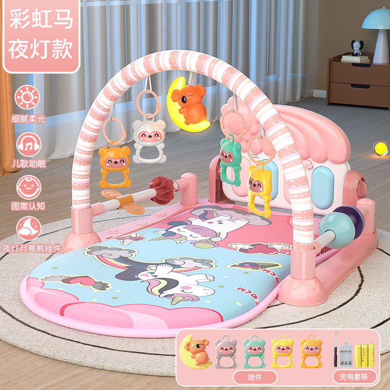 Baby Pedal Piano Toy Fitness Stand Early Education Educational Toy for Boys and Girls 0-3 Years Old Gift for Bouncing Babies