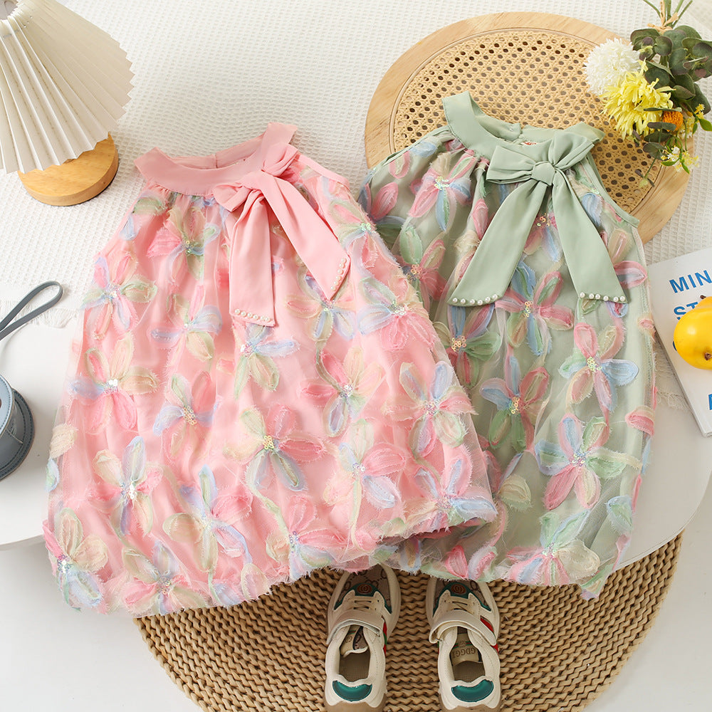 Baby girl bow princess dress Bangladesh cute party frock for kids birthday wedding photoshoot