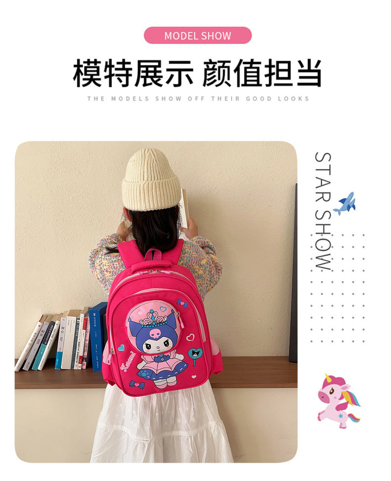 2024 New Sanrio Kuromi Cute Student School Bag Cartoon 3d Stereo Kindergarten Backpack Children's Travel Bag Gift - Baby's