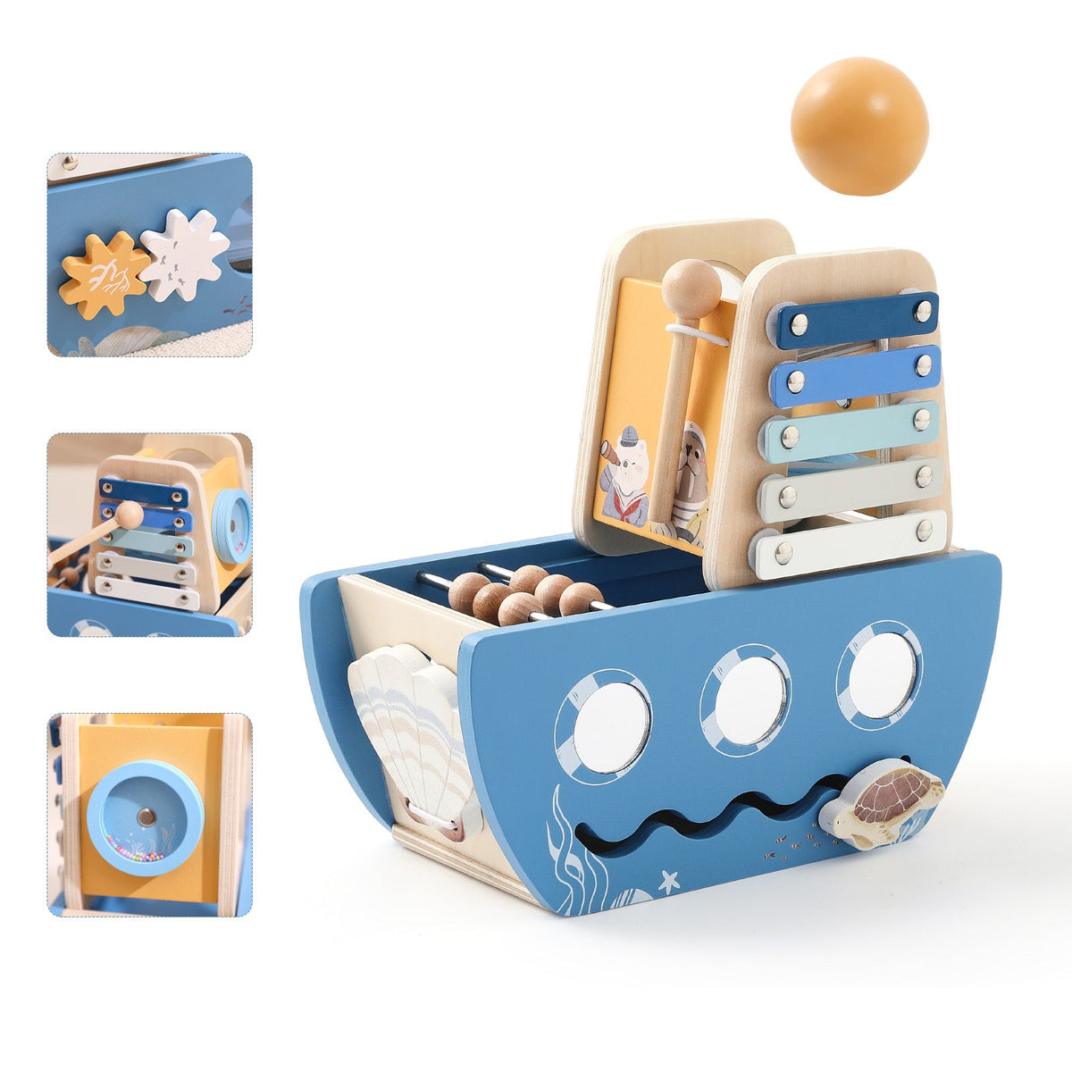 Amazon Baby Early Education Educational Wooden Toys Stacked Rocket Boys and Girls House Castle Mating Toys