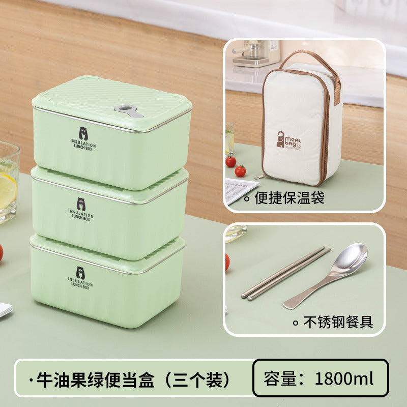 304 Stainless Steel Lunch Box, Food Sealed Fresh-Keeping Box, Household Fruit Box, Insulated Lunch Box