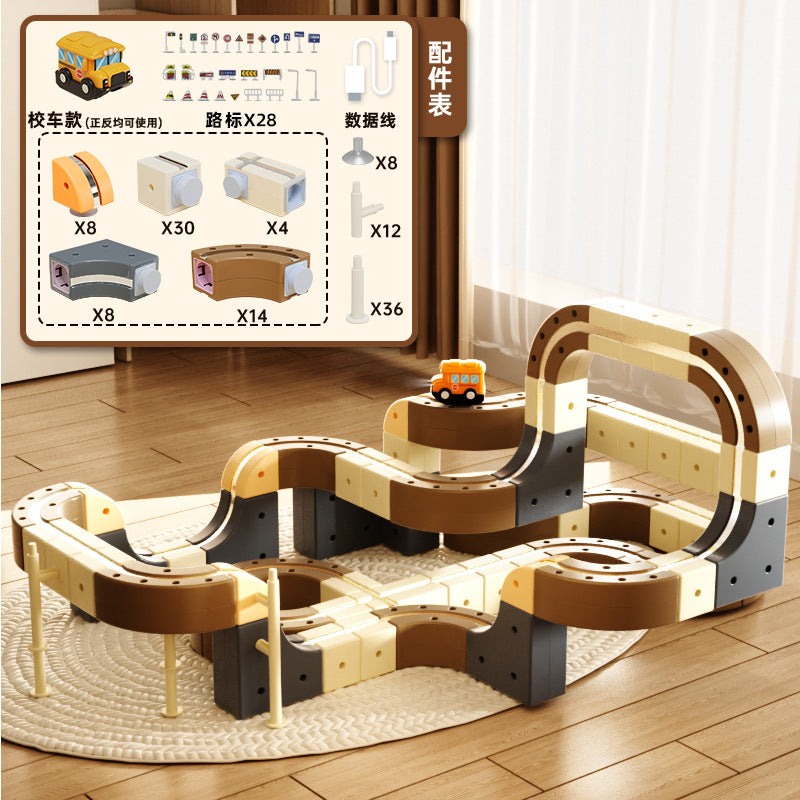 Variety of Magnetic Track Cars, Kidsren's Educational Toys, Building Blocks, Boys' Anti-Gravity Magnetic Suspension Train Track Toys