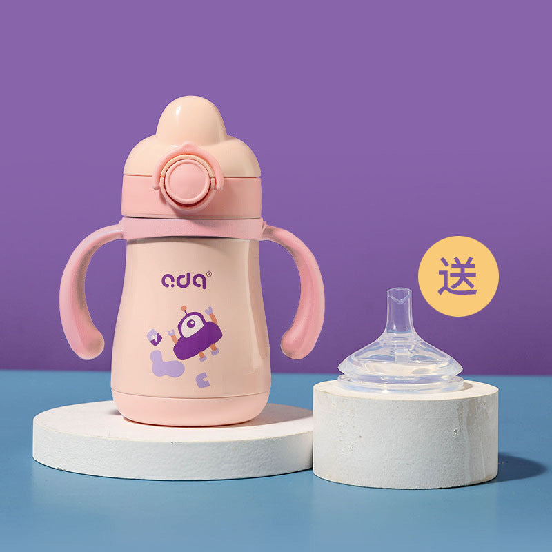 Aidoqi Baby Thermos Stainless Steel Insulation Bottle Multi-use Children's Bottle Learning to Drink Sipper Cup Maternal and Infant Supplies