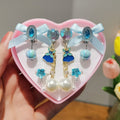 Children's Ear Clip Girls' Ear Studs without Ear Holes Cute Cartoon Bow Anti-Pain Earrings Baby Earrings Accessories