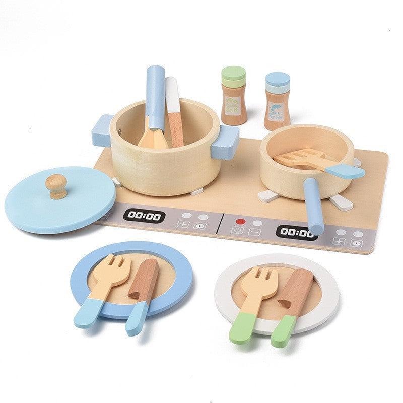 Children's Food Toy Set Baby Household Wooden Cutting Knife and Cutting Board Combination Tool Kitchen Tableware Toy