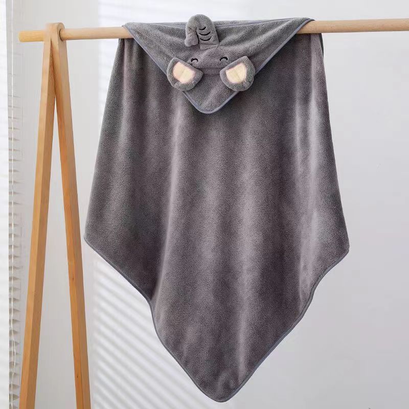 Coral fleece children's cloak bath towel newborn bath towel bath towel cute cartoon cloak bathrobe