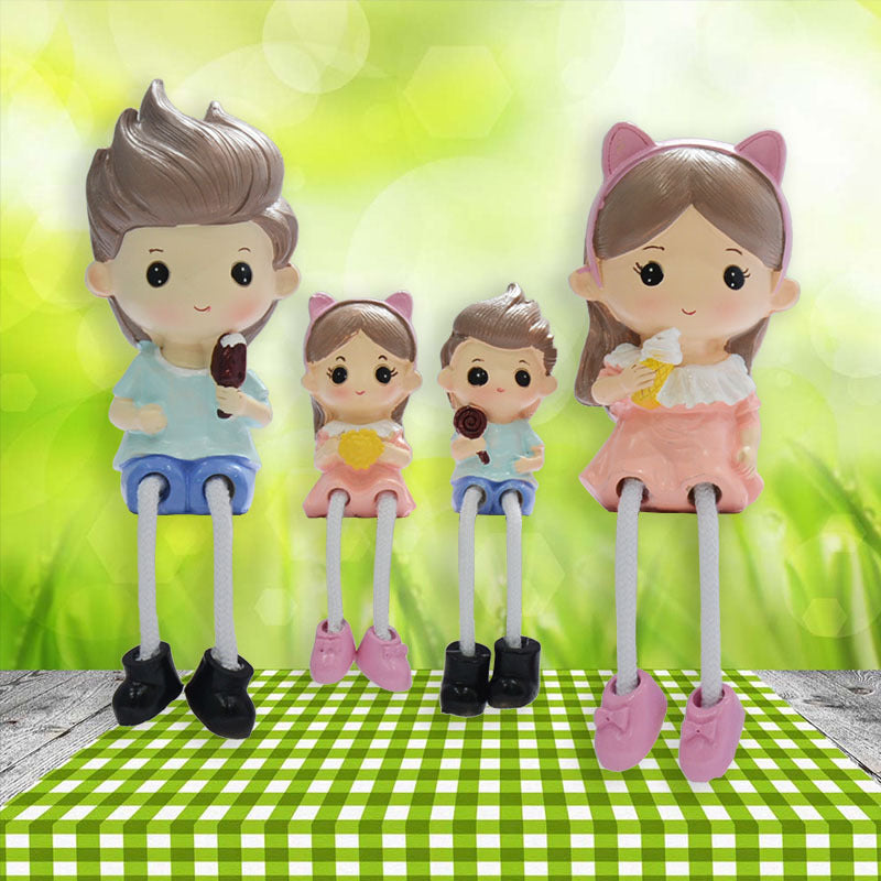 Cross-border couple hanging feet doll home decoration resin crafts decoration four family gift girlfriends Qixi