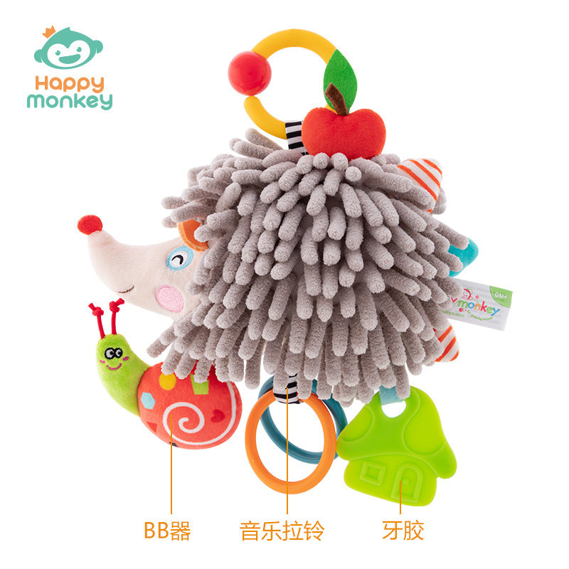 Happy Monkey Baby Music Bell Music Box Doll Stroller Pendant Bed Bell Soothing Toy