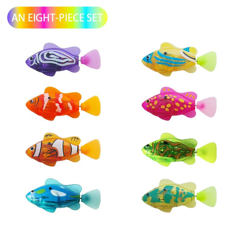 Cross-Border Sensor-Activated Light-Emitting Swinging Electronic Fish Baby Bath Water Toy Fish Automatic Swimming Electric Simulation Fish