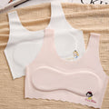 7-14 Year Old Girls' Underwear, Elementary and Middle School Development Stage Vest, Ice Silk Seamless Underwear, Thin Bra for Young Girls