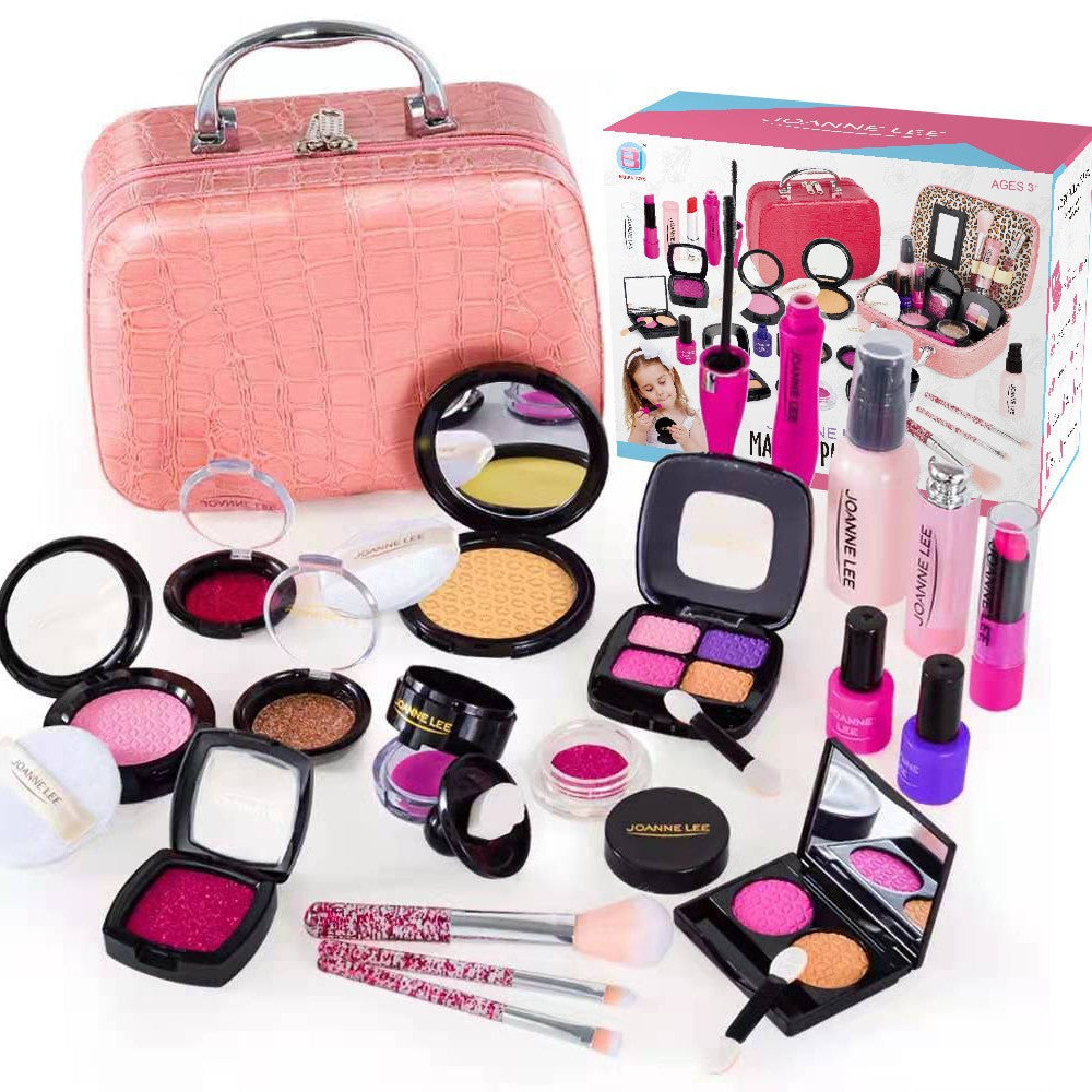 Cross-Border Exclusive Supply of Children's Pretend Girl's Cosmetics, Accessories, Dressing-Up Toys, Handmade Storage Handbag Set
