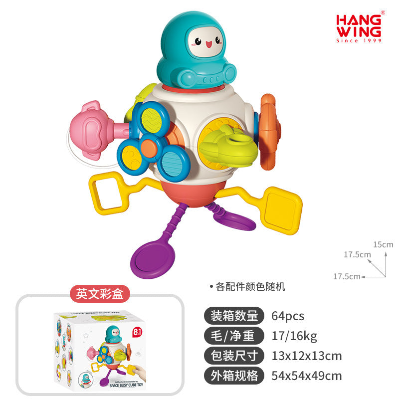 Cross-border New Products Baby Busy Ball Toy Baby Hand Exercise Hexahedron Turbulun Interactive Hand Grab Ball