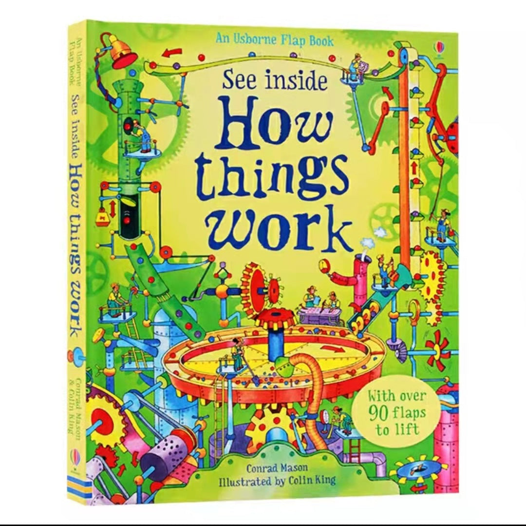 Lift-The-Flap Large Format English Kidsren's Enlightenment Popular Science Puzzle Flip Book Cognitive Learning Picture Book