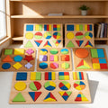 Wooden Stereo Puzzle Montessori Geometric Shape Inlay Matching Board Kindergarten Early Education Teaching Aids Educational Kidsren's Toys