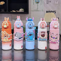 Nick Kidsren's Double-Drink Thermos Cup for Girls 316 Stainless Steel Portable Straw Cup for Primary School Students to Go to School Anti-Fall Water Kettle