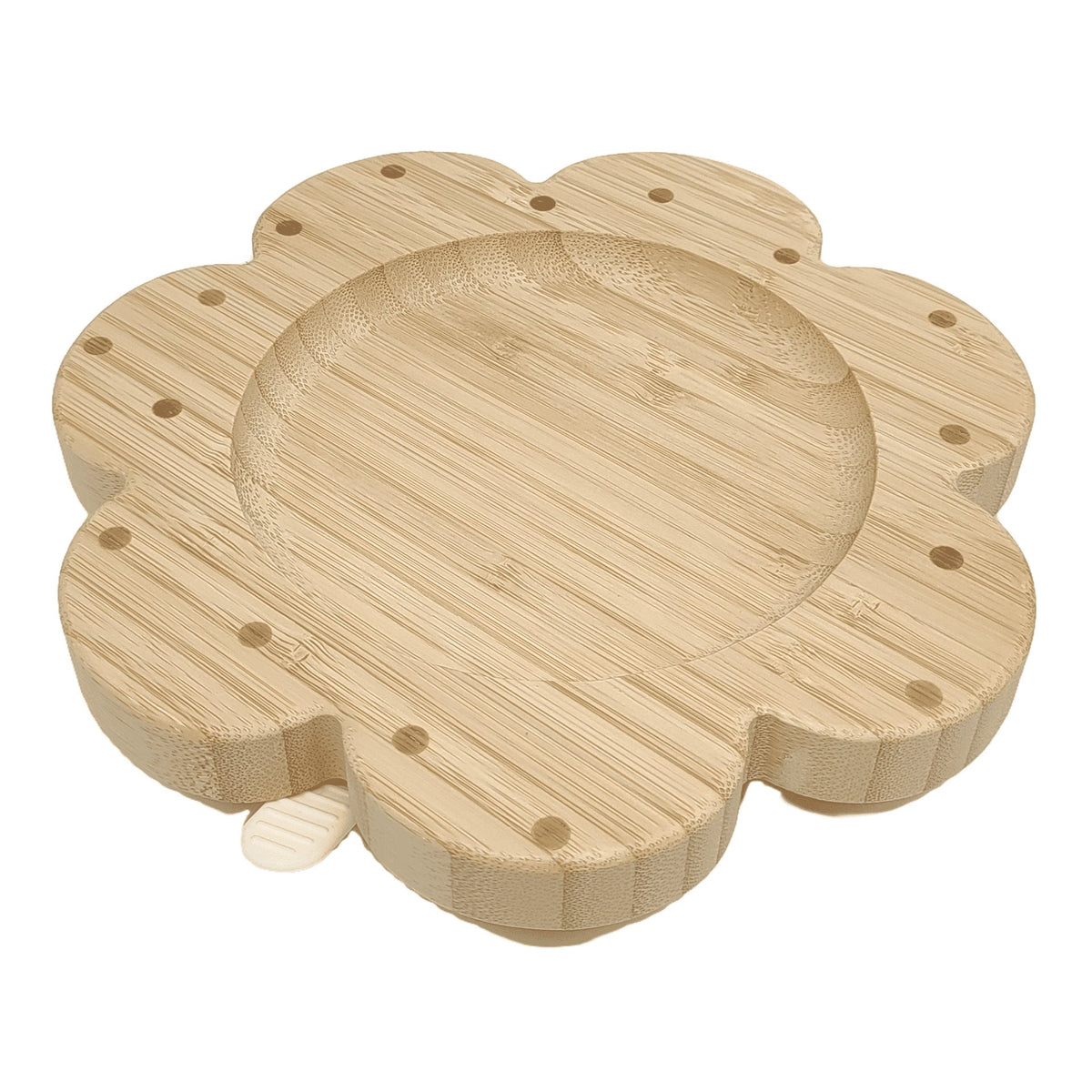 Amazon's New Bamboo and Wood Dinner Plate, Baby Food Supplement Plate, Cartoon Anti-Fall Suction Cup, Anti-Tipping Bamboo and Wood Children's Tableware