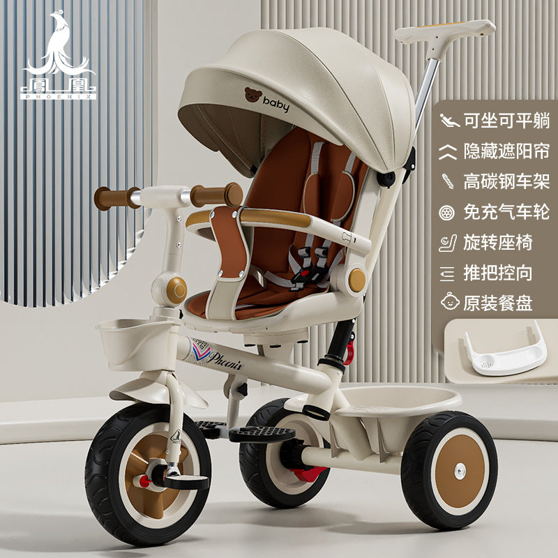 Phoenix Kidsren's Tricycle 1-3 Years Old Baby Pedal Stroller Kidsren's Light Toy Stroller