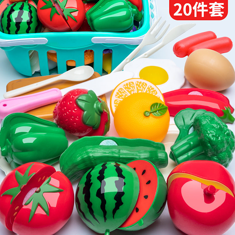 Cutting and Chewing Toy Vegetable Simulation for Children, Peelable Large Fruit for Babies and Toddlers to Chew on